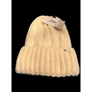 BP Nordstrom Beanie Hat Winter Ivory Knit Women NEW NWT